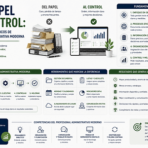 Del papel al control: fundamentos prácticos de la gestión administrativa moderna