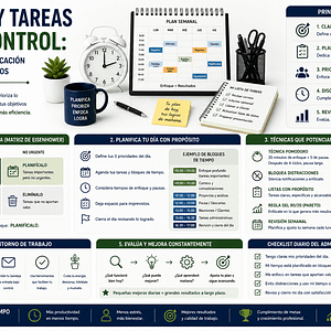 Tiempo y tareas bajo control: técnicas de planificación para administrativos